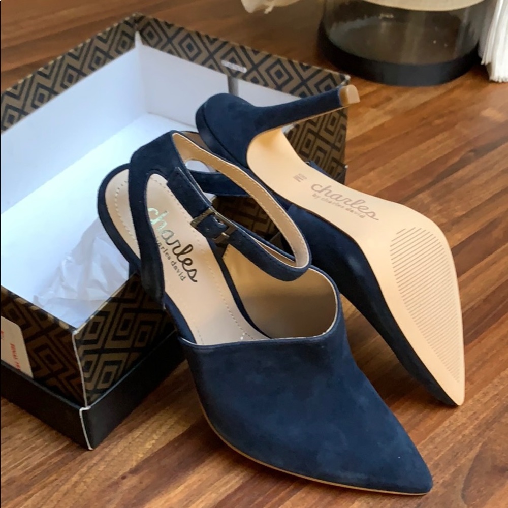 Charles by Charles David suede ankle strap shoes